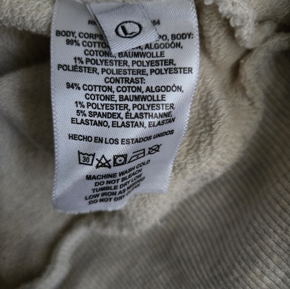 T.La Anthropologie Women's Cream Chest Cut-Out Sweatshirt Size L Used - Picture 5 of 7